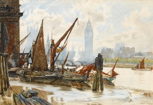 Westminster depuis la rive sud, 1885 - Herbert Menzies Marshall